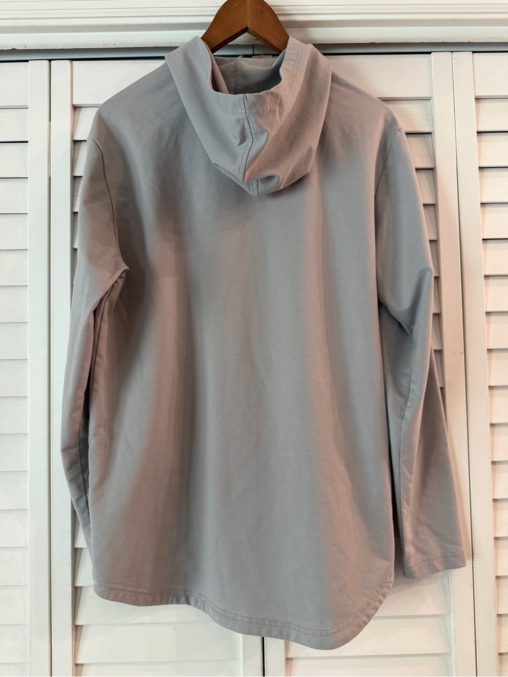 BYLT Premium Basics Men's Long Sleeve Performance Drop-Cut Hoodie - Gray Size M - Picture 5 of 7
